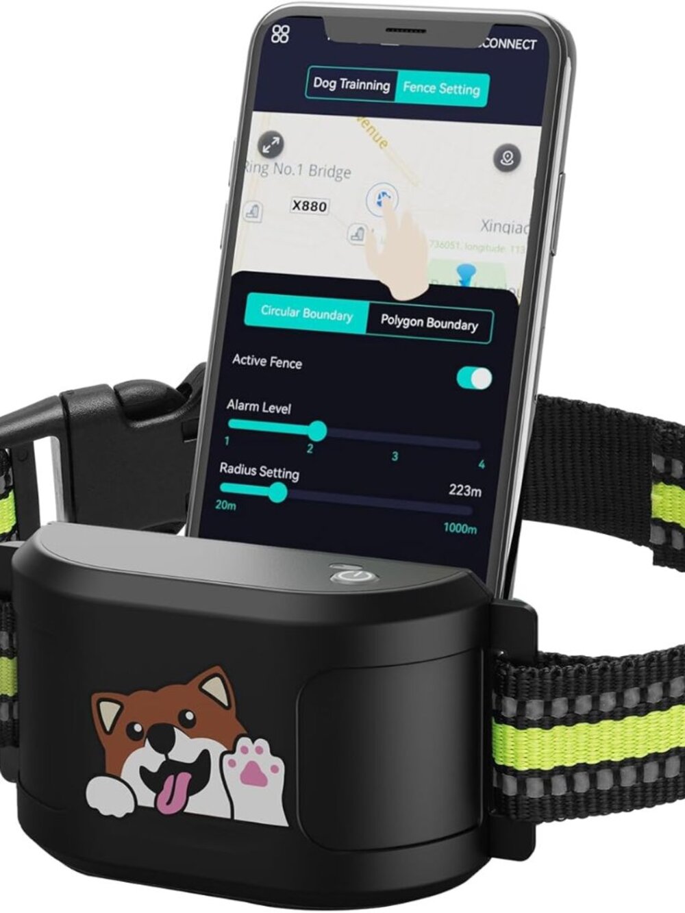 GPS Dog Electronic Fence, Wireless Training Collar- No Subscription Required